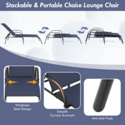 Tangkula Outdoor Lounge Chair Patio Chaise Lounge With Adjustable Backrest Reclining Pool Lounge Chair For Outside With Heavy Duty Steel Frame Navy 13 Tangkula Outdoor Lounge Chair Patio Chaise Lounge With Adjustable Backrest Reclining Pool Lounge Chair For Outside With Heavy Duty Steel Frame Navy -Tangkula Shop GUEST 006994cd 9d38 4d60 9d3c 01b38b338bcc