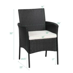 Tangkula Outdoor 4 PCS Rattan Dining Chair Patio Cushioned Arm Chair W/Zipper Black 14 Tangkula Outdoor 4 PCS Rattan Dining Chair Patio Cushioned Arm Chair W/Zipper Black -Tangkula Shop GUEST 00a8f9ec d0e0 4893 bca3 723eca7e6e19