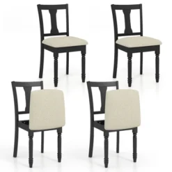 Tangkula Set Of 4 Upholstered Wooden Dining Chair W/ Seat Storage Space -Tangkula Shop GUEST 02b04655 1f8d 46aa 8016 b4579464449f