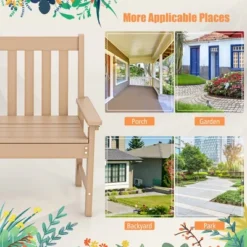 Tangkula 2-Person All-Weather HDPE Garden Bench for Patio and Porch 13 Tangkula 2-Person All-Weather HDPE Garden Bench for Patio and Porch -Tangkula Shop GUEST 02dd8701 7448 467f bdf5 c3f38f9e39f3