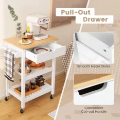 Tangkula 3-Tier Kitchen Island Cart Rolling Service Trolley W/ Bamboo Top Shelves 19 Tangkula 3-Tier Kitchen Island Cart Rolling Service Trolley W/ Bamboo Top Shelves -Tangkula Shop GUEST 0304c941 583f 4a67 90d7 22aa74fc17e2