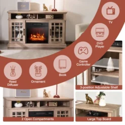 Tangkula 48" TV Stand Console Cabinet W/ Fireplace Entertainment Center For Living Room -Tangkula Shop GUEST 035e3d3e b570 46cf 84dd 1476b4ce0f8d