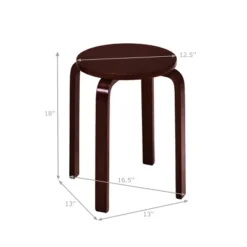 Tangkula Set Of 4 Stacking Bentwood Stool Round Dining Chair Backless Bar Stool -Tangkula Shop GUEST 04a65607 b374 4d6c 88c8 7261e9ffb022