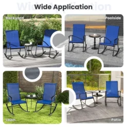 Tangkula Set of 4 Outdoor Rocking Chairs with Breathable Fabric -Tangkula Shop GUEST 052f815e 9f0b 4ab9 b31d 52adc88120ed 1