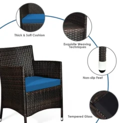 Tangkula 4-Piece Outdoor Rattan Conversation Set with Peacock Blue Cushions 15 Tangkula 4-Piece Outdoor Rattan Conversation Set with Peacock Blue Cushions -Tangkula Shop GUEST 05d67c41 3b00 404a 84cc 643902fd3d2d