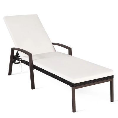 Tangkula Patio Rattan Wicker Chaise Lounge Chair Recliner Sun Lounger Adjustable Backrest 2 Tangkula Patio Rattan Wicker Chaise Lounge Chair Recliner Sun Lounger Adjustable Backrest - Image 2