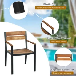 Tangkula 7-Piece Outdoor Patio Dining Set with Acacia Wood Table & 6 Armchairs 15 Tangkula 7-Piece Outdoor Patio Dining Set with Acacia Wood Table & 6 Armchairs -Tangkula Shop GUEST 066f606b 814e 4431 ac0e 5a0223bb0ea2