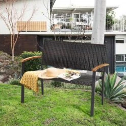 Tangkula 2 PCS Patio Furniture Set Weather-Resistant Rattan Bench Wicker Loveseat Steel Frame For Yard Garden Poolside 13 Tangkula 2 PCS Patio Furniture Set Weather-Resistant Rattan Bench Wicker Loveseat Steel Frame For Yard Garden Poolside -Tangkula Shop GUEST 069a2e9b b3f2 433f ac50 ab3eac945ffa