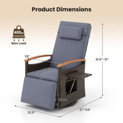 Tangkula Set of 2 Patio Rattan 360° Swivel Recliner Chairs with Side Table 17 Tangkula Set of 2 Patio Rattan 360° Swivel Recliner Chairs with Side Table -Tangkula Shop GUEST 06f93b73 6a90 4edf acca 698bf0ed9449