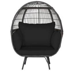 Tangkula Oversized Rattan Egg Chair - Outdoor Wicker Lounge Chair with 4 Cushions 7 Tangkula Oversized Rattan Egg Chair - Outdoor Wicker Lounge Chair with 4 Cushions -Tangkula Shop GUEST 0739c429 589a 4b7e a6e7 fe1f80f0b765