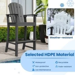 Tangkula 2PCS Outdoor HDPE Bar Stool Tall Adirondack Chair With Armrests And Footrest 30 Inches Counter Height Bar Stool 13 Tangkula 2PCS Outdoor HDPE Bar Stool Tall Adirondack Chair With Armrests And Footrest 30 Inches Counter Height Bar Stool -Tangkula Shop GUEST 07446de9 ba2b 4161 aa9e 886f642c2903
