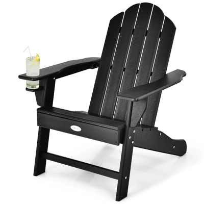 Tangkula Weather-Resistant Adirondack Chair with Built-in Cup Holder 8 Tangkula Weather-Resistant Adirondack Chair with Built-in Cup Holder - Image 8