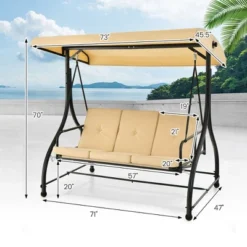 Tangkula 3-Seat Outdoor Converting Patio Swing Glider Adjustable Canopy Porch Swing 13 Tangkula 3-Seat Outdoor Converting Patio Swing Glider Adjustable Canopy Porch Swing -Tangkula Shop GUEST 07dba4f0 8331 4b5c b8f4 d5c48b87bba2