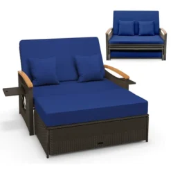 Tangkula 3-in-1 Outdoor Wicker Daybed & Loveseat Set with Storage Ottoman -Tangkula Shop GUEST 08326858 ce2a 48fe 875f 406ba601b4d5