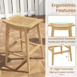 Tangkula 3 Piece Patio Bar Set Round Cocktail Table W/ 2 Rattan Saddle Stools -Tangkula Shop GUEST 086ffaad ff8e 48d7 ad72 1c77154ef9e4