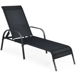 Tangkula Outdoor Chaise Lounge Chair Adjustable Reclining Bed With Backrest& Armrest -Tangkula Shop GUEST 089d1553 5c16 42c5 82e1 bd8199a45134