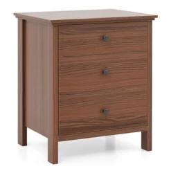 Tangkula 3-Drawer Nightstand Wooden Bedside Table Modern Side End Table Walnut 14 Tangkula 3-Drawer Nightstand Wooden Bedside Table Modern Side End Table Walnut -Tangkula Shop GUEST 08eda6b9 0d8e 4bbb 9133 f7cc14d6562a