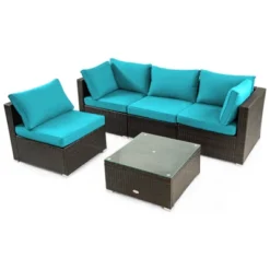 Tangkula 5-Piece Modular Rattan Patio Furniture Set with Cushioned Sofa and Coffee Table 25 Tangkula 5-Piece Modular Rattan Patio Furniture Set with Cushioned Sofa and Coffee Table -Tangkula Shop GUEST 0a107ab6 8a3f 45df b2da ac7825a78098