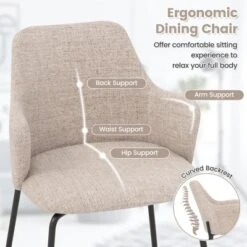 Tangkula Dining Chairs Set Of 2 W/ Curved Backrest Wide Seat & Armrests -Tangkula Shop GUEST 0ab0213b eb47 4689 b8df 69a05445eaf8