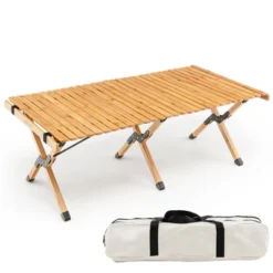 Tangkula Folding Wooden Camping Table Portable Picnic Table W/ Carry Bag Roll-up Bamboo Tabletop Outdoor Travel Camping Table Natural/Coffee 21 Tangkula Folding Wooden Camping Table Portable Picnic Table W/ Carry Bag Roll-up Bamboo Tabletop Outdoor Travel Camping Table Natural/Coffee -Tangkula Shop GUEST 0ac24495 326e 487e 94de b19cf3c3a082