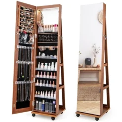 Tangkula 64" Jewelry Organizer Lockable Jewelry Cabinet Armoire W/ Mirror & LED Lights 21 Tangkula 64" Jewelry Organizer Lockable Jewelry Cabinet Armoire W/ Mirror & LED Lights -Tangkula Shop GUEST 0b481253 1ead 4841 8596 84e0711949c1