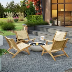 Tangkula Teak Wood Patio Accent Chair with Breathable Webbing Seat 12 Tangkula Teak Wood Patio Accent Chair with Breathable Webbing Seat -Tangkula Shop GUEST 0b7d1ad9 96db 473c b81f 69de7fb79261