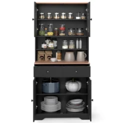 Tangkula Pantry Cabinet 67" Tall Kitchen Floor Cabinet W/ 2 Removable Shelves 2 Drawers 16 Tangkula Pantry Cabinet 67" Tall Kitchen Floor Cabinet W/ 2 Removable Shelves 2 Drawers -Tangkula Shop GUEST 0cc152c9 0731 4944 bc30 60b20297da43