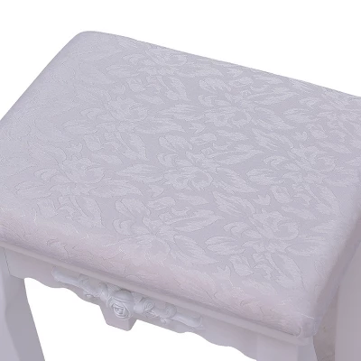 Tangkula Oval Vanity Mirror Dressing Table Beauty Dresser Cosmetics Organizer W/ Cushioned Bench 5 Tangkula Oval Vanity Mirror Dressing Table Beauty Dresser Cosmetics Organizer W/ Cushioned Bench - Image 5