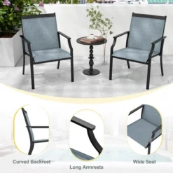 Tangkula Set of 4 Outdoor Patio Dining Chairs with Comfortable Armrests -Tangkula Shop GUEST 0d820ae8 8e2a 477c 9a19 8590d51e7e3e