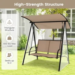 Tangkula 2-Person Patio Swing Seat Swing Bench Canopy Swing Loveseat Outdoor 12 Tangkula 2-Person Patio Swing Seat Swing Bench Canopy Swing Loveseat Outdoor -Tangkula Shop GUEST 0df67d19 9292 4c0b a4aa 5253b842cc97