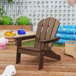 Tangkula 2-Piece Kids Adirondack Chair Set - All-Weather HDPE Outdoor Seating -Tangkula Shop GUEST 0e3b04fa a8a2 42b9 ba59 58fb73401486