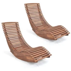 Tangkula Set Of 2 Acacia Wood Patio Chaise Lounge Chair Outdoor Rocking Chair W/ Slatted Design 19 Tangkula Set Of 2 Acacia Wood Patio Chaise Lounge Chair Outdoor Rocking Chair W/ Slatted Design -Tangkula Shop GUEST 0e7fa0bc c573 4cc0 a7c0 9791490c867e