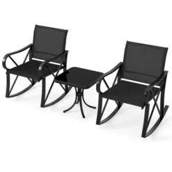 Tangkula 3 Piece Patio Rocking Set 2 Rocking Chairs W/ Tempered Glass Side Table 19 Tangkula 3 Piece Patio Rocking Set 2 Rocking Chairs W/ Tempered Glass Side Table -Tangkula Shop GUEST 0ea672ca 6fe8 4ee9 993b 3a41c7508198