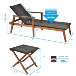 Tangkula 3PCS Chaise Lounge Set 4-Level Folding Chaise Lounge Adjustable Outdoor Beach With Wicker Side Table 18 Tangkula 3PCS Chaise Lounge Set 4-Level Folding Chaise Lounge Adjustable Outdoor Beach With Wicker Side Table -Tangkula Shop GUEST 0eb6ad0e a6e0 4737 8ed6 a05510fae297