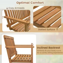 Tangkula 2-Person Acacia Wood Outdoor Porch Swing Patio Hanging Bench Chair Natural 15 Tangkula 2-Person Acacia Wood Outdoor Porch Swing Patio Hanging Bench Chair Natural -Tangkula Shop GUEST 0ec78b2e 1272 4968 8625 7c4528c06afa