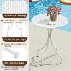 Tangkula 3 Piece Patio Set W/ Rattan-like Pattern Metal Patio Folding Bistro Set For 2 -Tangkula Shop GUEST 0f0834c9 b2fd 4765 8ea8 3d086c4e5b7c