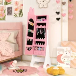 Tangkula Kids Jewelry Armoire Cabinet Free-Standing Full Length Mirror With Storage And 4 Tilt Angles 13 Tangkula Kids Jewelry Armoire Cabinet Free-Standing Full Length Mirror With Storage And 4 Tilt Angles -Tangkula Shop GUEST 0f852306 6218 465d 94ea 236bb772780c