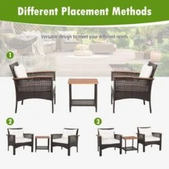 Tangkula 3PCS Patio Conversation Furniture Set PE Rattan Sofa Set W/Wood Top Table 14 Tangkula 3PCS Patio Conversation Furniture Set PE Rattan Sofa Set W/Wood Top Table -Tangkula Shop GUEST 0f927619 91ce 43aa 9790 17912b032172