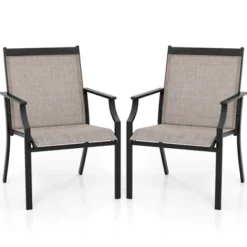 Tangkula Set of 2 Patio Dining Chairs - Breathable Outdoor Armchairs with Sturdy Metal Frame 17 Tangkula Set of 2 Patio Dining Chairs - Breathable Outdoor Armchairs with Sturdy Metal Frame -Tangkula Shop GUEST 100c6319 1e44 4ca0 ae34 80d99fe4cec7