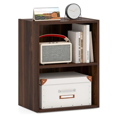 Tangkula 2-Tier Storage Night Stand Open Display Shelf MDF End Table 11 Tangkula 2-Tier Storage Night Stand Open Display Shelf MDF End Table - Image 11