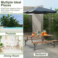 Tangkula 71" Patio Picnic Table Bench Set Outdoor Camping Table Set W/ Acacia Wood Tabletop & Seat 2" Umbrella Hole 13 Tangkula 71" Patio Picnic Table Bench Set Outdoor Camping Table Set W/ Acacia Wood Tabletop & Seat 2" Umbrella Hole -Tangkula Shop GUEST 10c61de6 53e2 4d1e b975 72b0f1c1a822