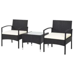 Tangkula 3PCS Wicker Rattan Furniture Patio Coffee Table Chair W/ Washable Cushion 17 Tangkula 3PCS Wicker Rattan Furniture Patio Coffee Table Chair W/ Washable Cushion -Tangkula Shop GUEST 117d2b62 a507 497a aad9 751755206c52
