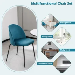 Tangkula Dining Chair Set Of 2 Upholstered Velvet Chair Set W/ Metal Base For Living Room 17 Tangkula Dining Chair Set Of 2 Upholstered Velvet Chair Set W/ Metal Base For Living Room -Tangkula Shop GUEST 124f79b5 04d0 477d ae7e 4b5f1ecda709