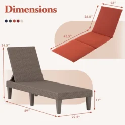 Tangkula 2PCS Patio Lounge Chair Recliner Chair W/ 3-Position Adjustable Backrest & Cushion Brown & Orange 6 Tangkula 2PCS Patio Lounge Chair Recliner Chair W/ 3-Position Adjustable Backrest & Cushion Brown & Orange -Tangkula Shop GUEST 12a1e008 cf43 47ba 8021 7a5d155b88b0