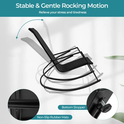 Tangkula 4-Piece Patio Rocking Chairs - Ergonomic Outdoor Seating Set 4 Tangkula 4-Piece Patio Rocking Chairs - Ergonomic Outdoor Seating Set - Image 4