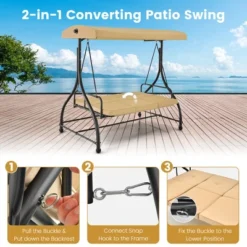 Tangkula 3-Seat Outdoor Converting Patio Swing Glider Adjustable Canopy Porch Swing 16 Tangkula 3-Seat Outdoor Converting Patio Swing Glider Adjustable Canopy Porch Swing -Tangkula Shop GUEST 13cf9953 21d5 42da b277 70ca9545987c