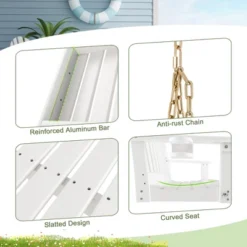 Tangkula 54" HDPE Outdoor Porch Swing with Cup Holder & Chains 17 Tangkula 54" HDPE Outdoor Porch Swing with Cup Holder & Chains -Tangkula Shop GUEST 13f1178e 4650 4601 a707 610181bc9435