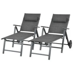 Tangkula 2 PCS Patio Chaise Lounge Chair Outdoor Reclining Chair W/Neck Pillow & Wheels Gray 11 Tangkula 2 PCS Patio Chaise Lounge Chair Outdoor Reclining Chair W/Neck Pillow & Wheels Gray -Tangkula Shop GUEST 1468dc04 3523 41b3 8837 c5e289fb914e