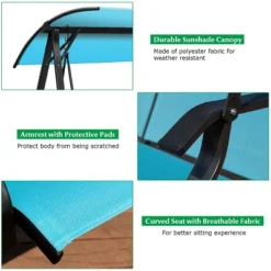 Tangkula Outdoor Patio Swing Loveseat Hammock Hanging Chair Turquoise -Tangkula Shop GUEST 151f3b73 b3ee 4a5c 9796 180bd50f1406