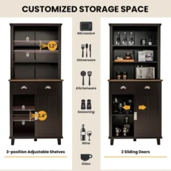 Tangkula Freestanding Buffet Hutch Kitchen Pantry Storage Cabinet W/ Sliding Doors 14 Tangkula Freestanding Buffet Hutch Kitchen Pantry Storage Cabinet W/ Sliding Doors -Tangkula Shop GUEST 1526b43f f3f8 41e3 9bef ce3337a2f43f